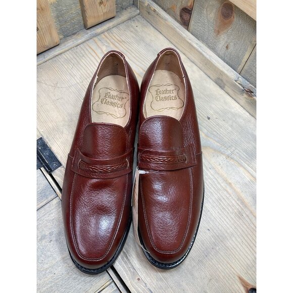 NEW Leather Classics Goodyear Penny Loafers Tan Brown 7D USA Made main image 4